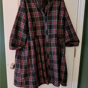 Tuckernuck Plaid Mini Dress - Red and Green